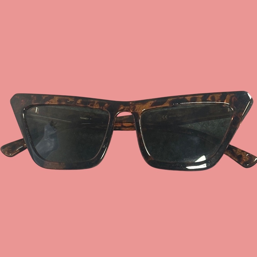 Meller Niamey Tortoise Shell Cat Eye Sunglasses Brown Angular Frames Women